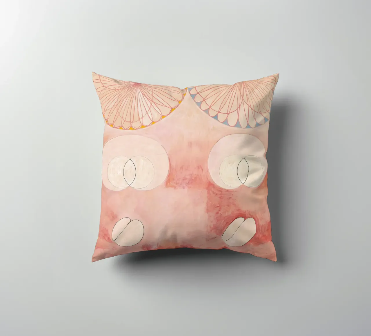 Hilma af Klint - Old Age: Abstract, Serene, Life's Cycle, Mo decorative cushion by NorwesClub