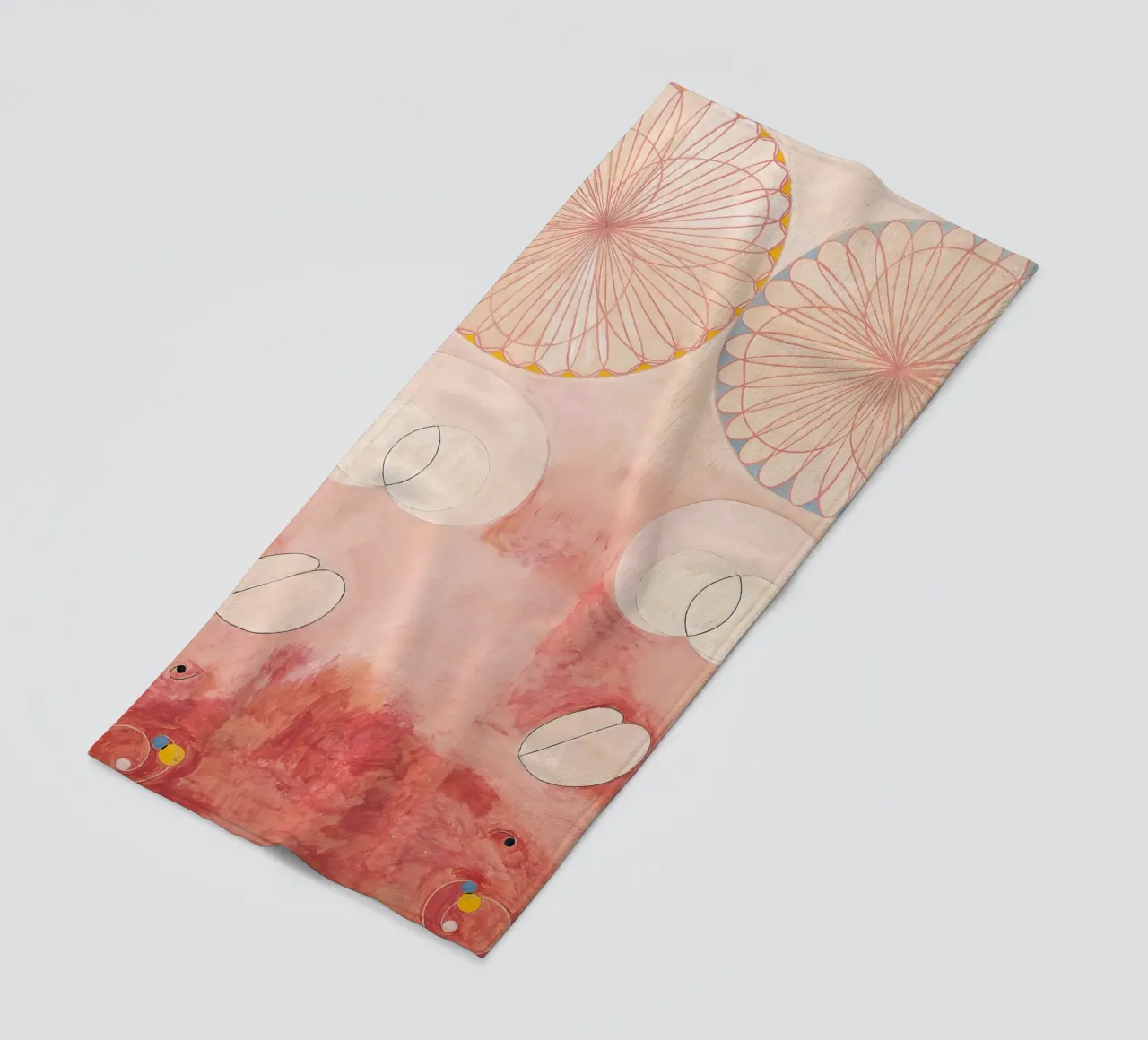 Hilma af Klint - Old Age: Abstract, Serene, Life's Cycle, Mo beach towel by NorwesClub