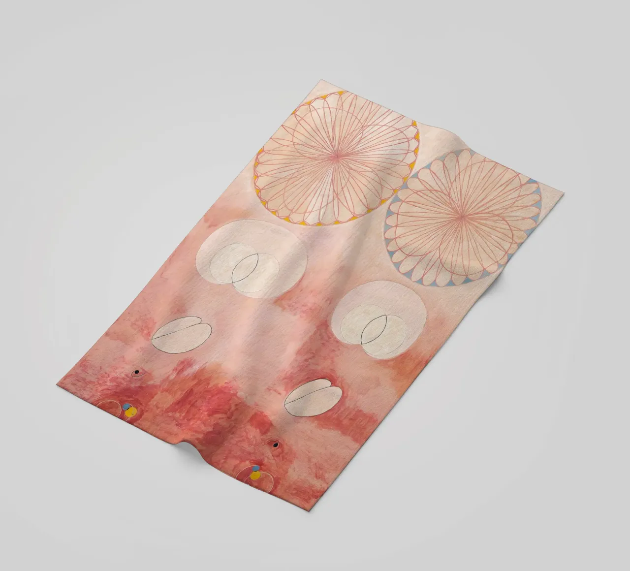 Hilma af Klint - Old Age: Abstract, Serene, Life's Cycle, Mo beach towel by NorwesClub