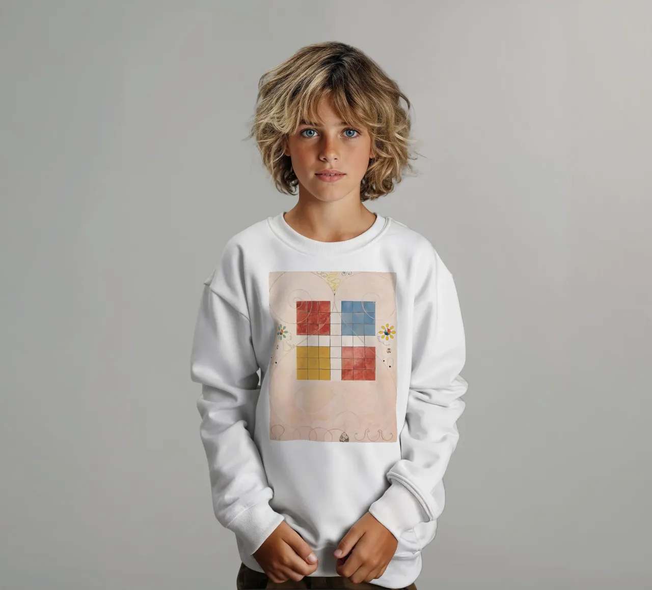 Hilma af Klint - Old Age: Abstract, Spiritual Balance, Iconi kids sweatshirt by NorwesClub