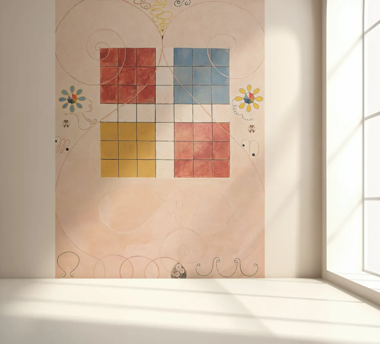 Hilma af Klint - Ouderdom: Abstract, Geestelijk Evenwicht, Iconen fotobehang van NorwesClub