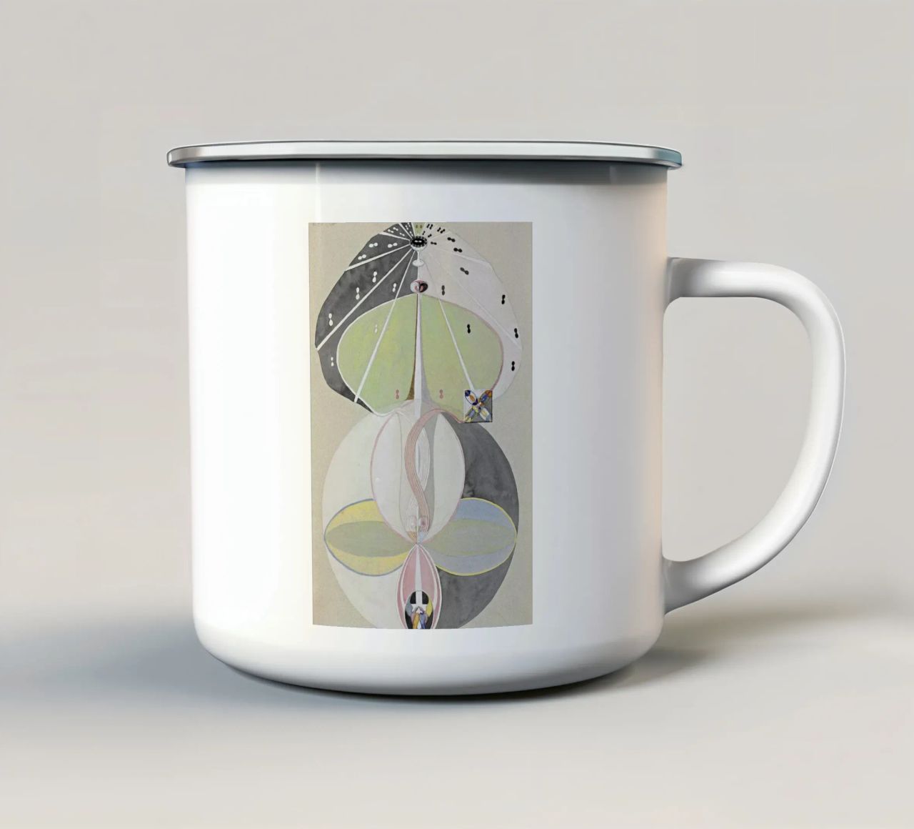 L'albero della conoscenza n. 5 di Hilma af Klint - Abstract Mysticis tazza in smalto da NorwesClub