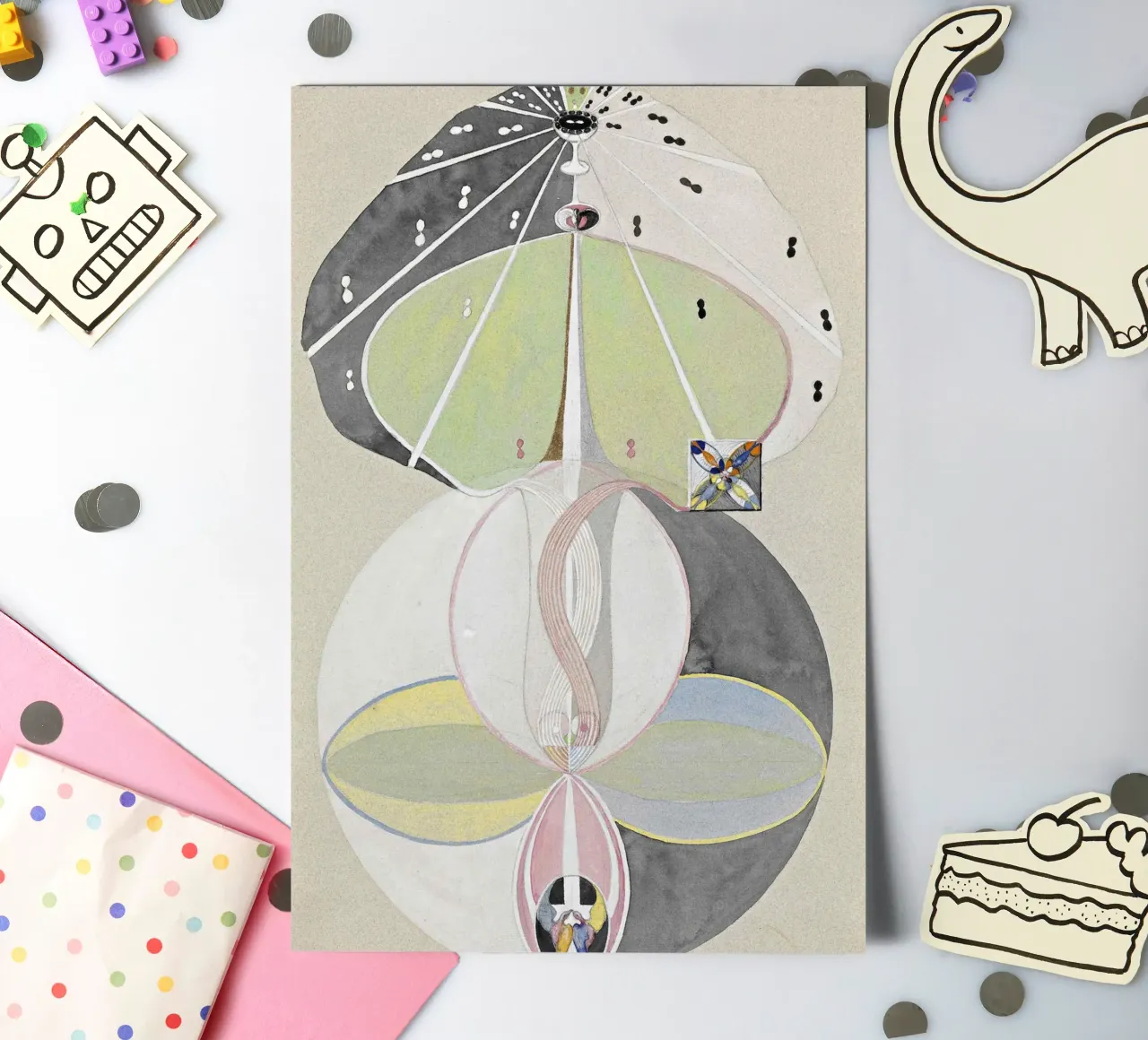 Hilma af Klint's Tree of Knowledge No. 5 - Abstract Mysticis sticker sheet by NorwesClub