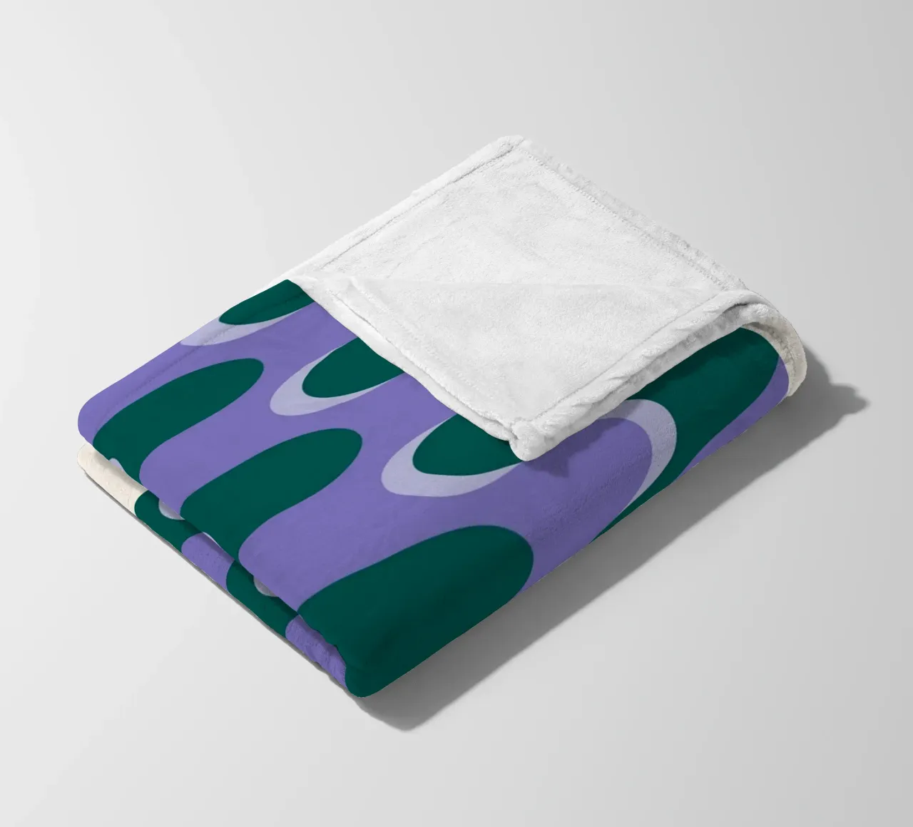 Bauhaus Wavy Pattern - Mid-Century Modern Abstract Print fleece blanket by NorwesClub