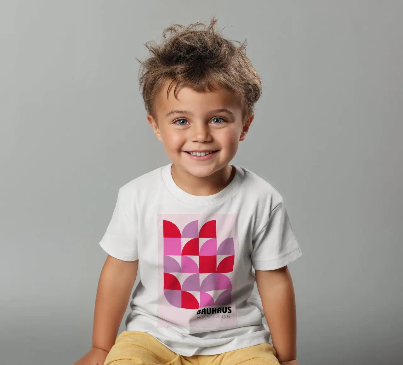 Bauhaus Exhibition Abstract - Modern Geometric Color Block P kids t-shirt by NorwesClub