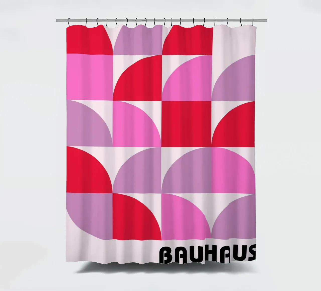 Bauhaus Exhibition Abstract - Modern Geometric Color Block P shower curtain by NorwesClub