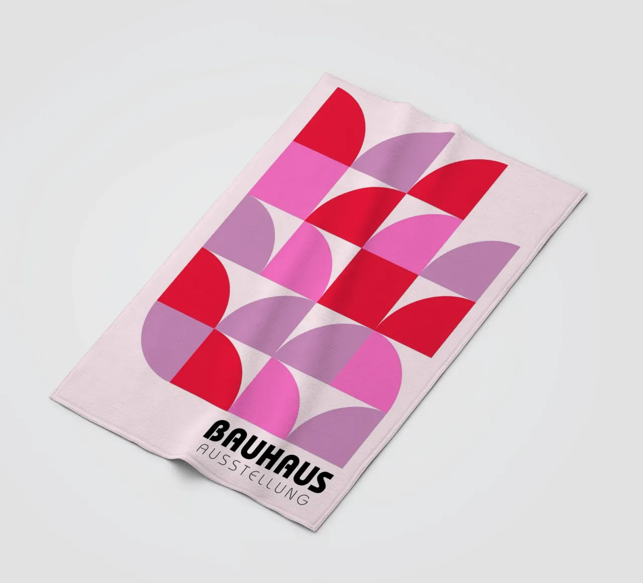 Bauhaus Exhibition Abstract - Modern Geometric Color Block P fleece blanket by NorwesClub