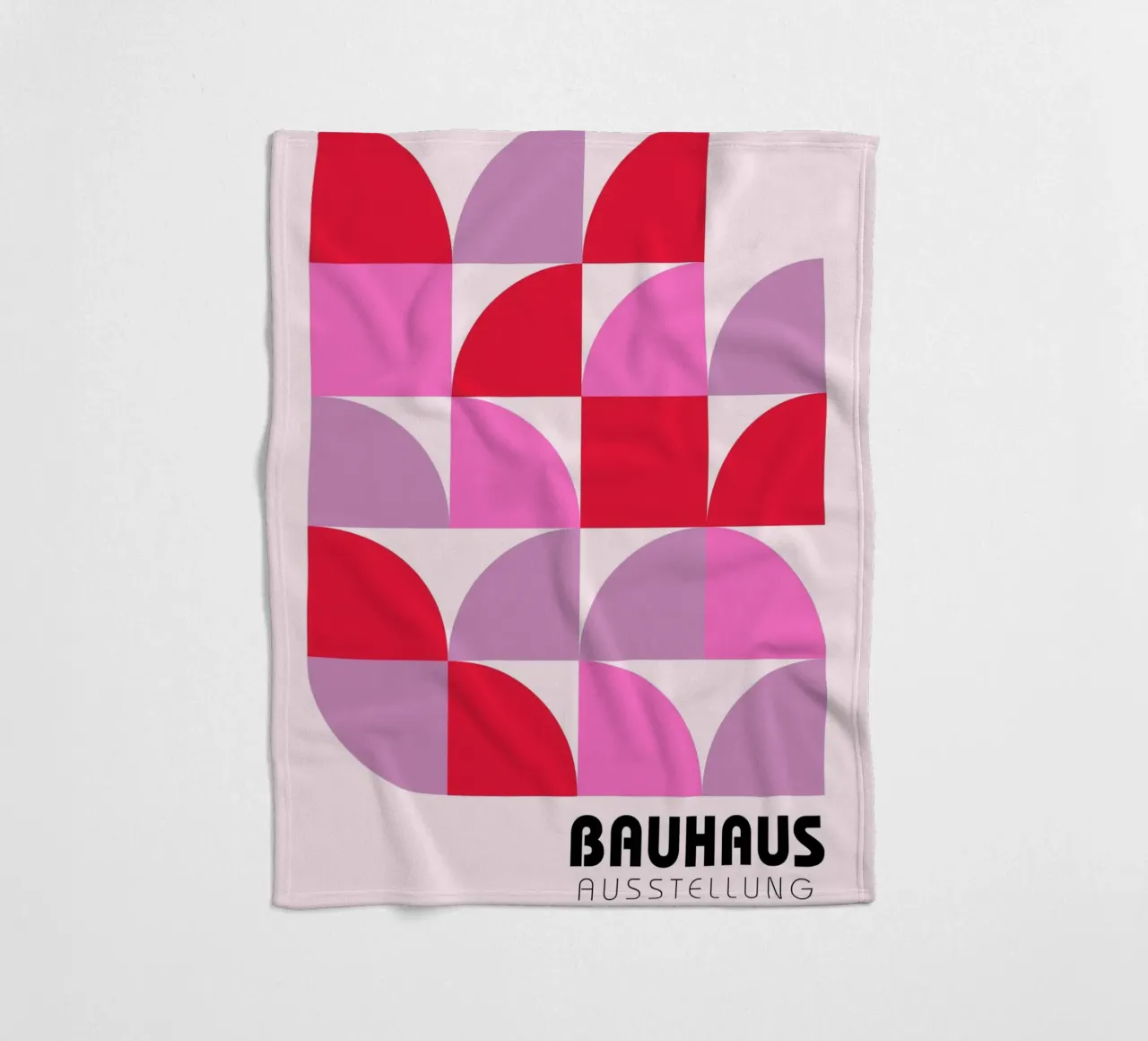 Bauhaus Exhibition Abstract - Modern Geometric Color Block P fleece blanket by NorwesClub