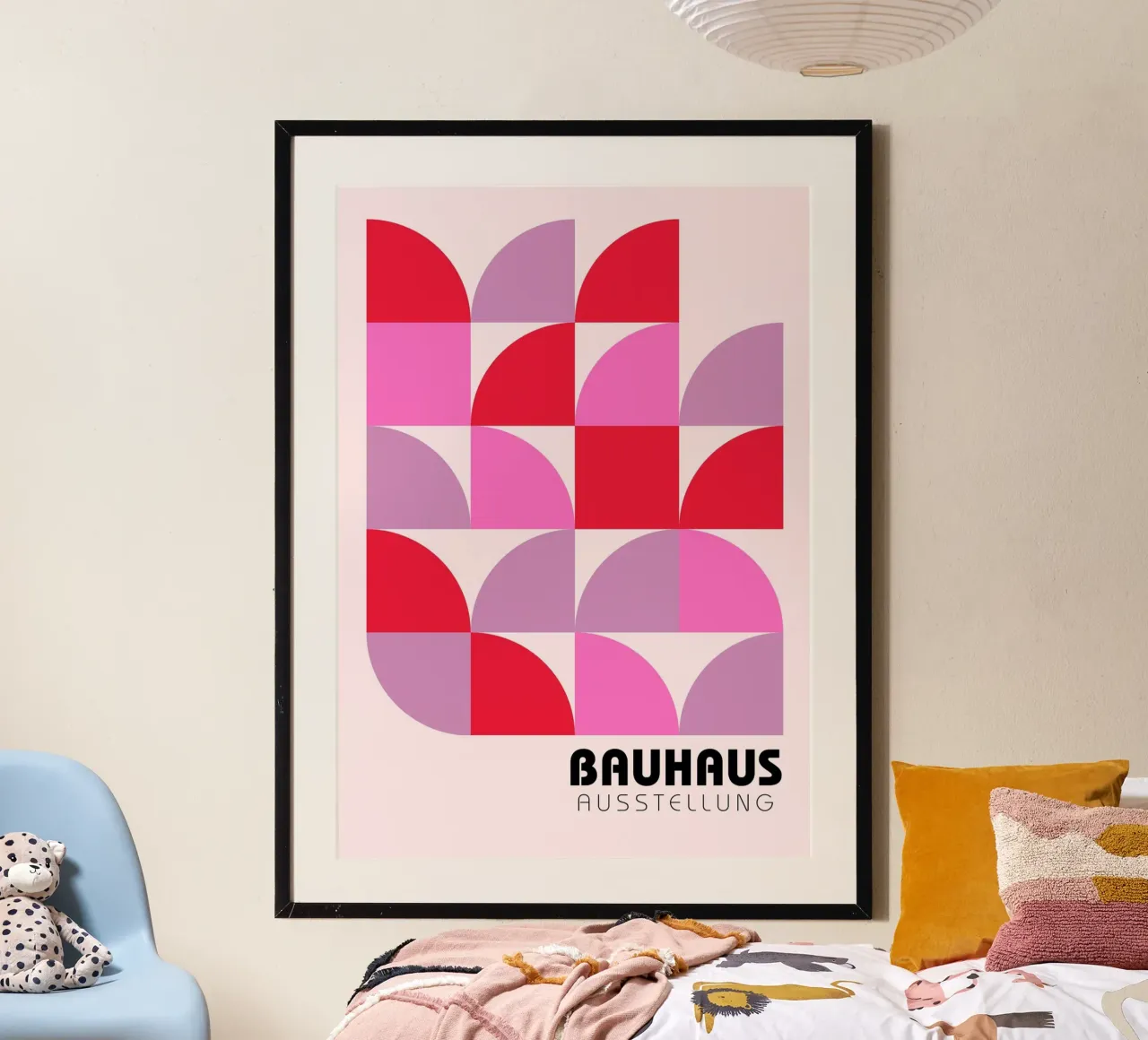 Bauhaus Exhibition Abstract - Modern Geometric Color Block P hahnemühle by NorwesClub