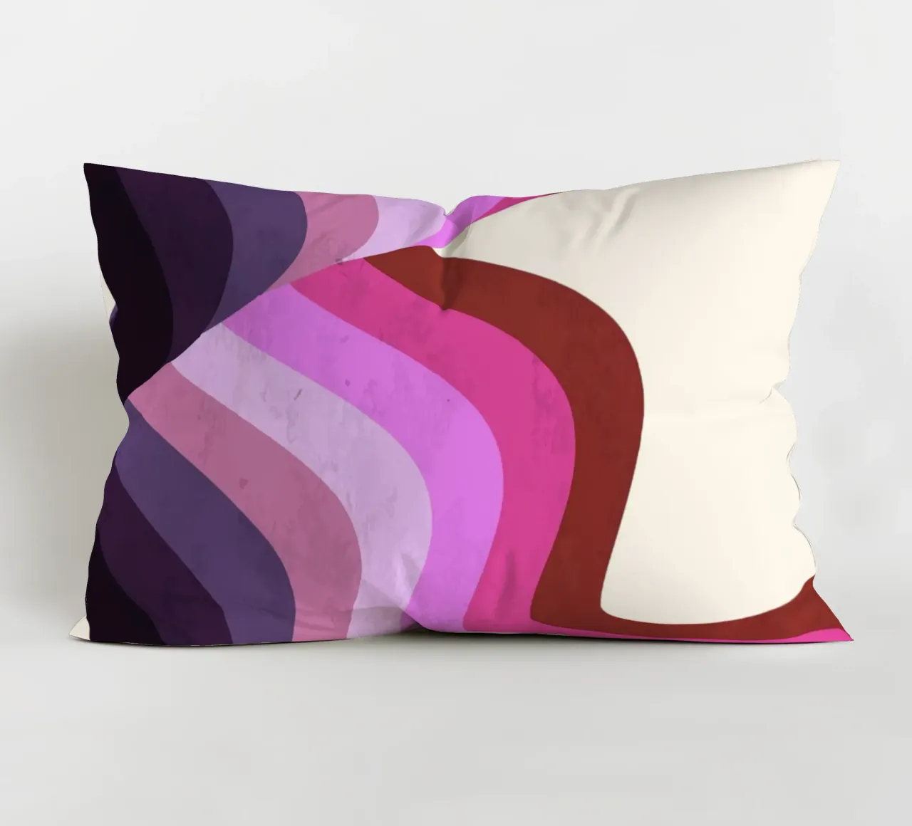 Retro Swirl Abstract - Verner Panton Inspired Wave Art Print decorative cushion by NorwesClub