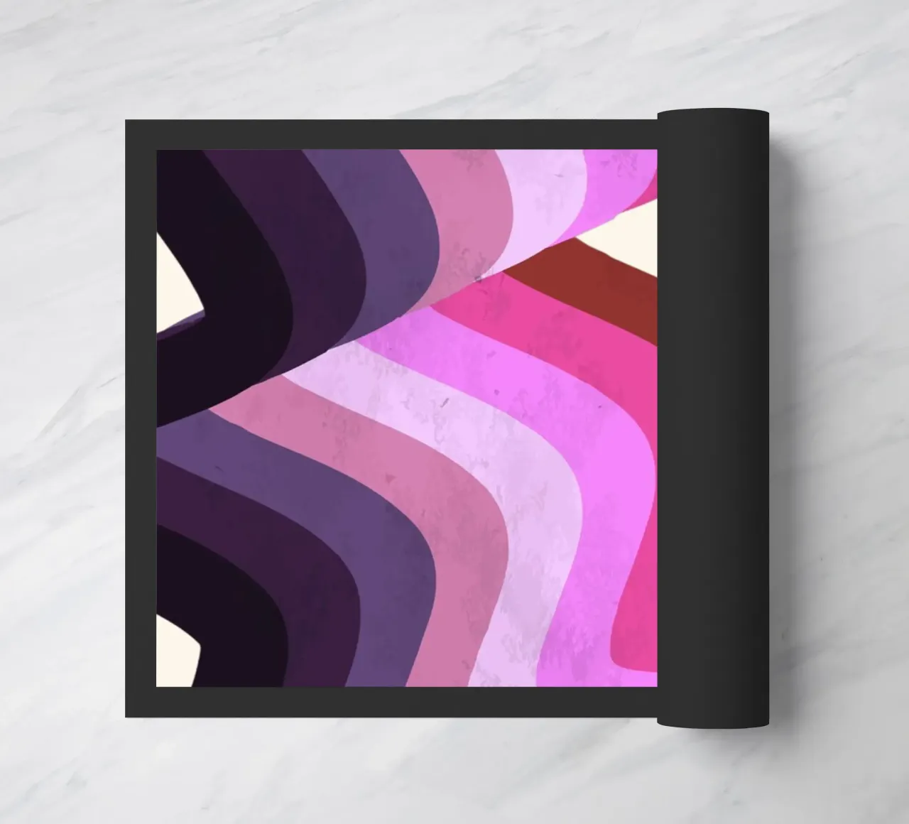 Retro Swirl Abstract - Verner Panton Inspired Wave Art Print doormat by NorwesClub