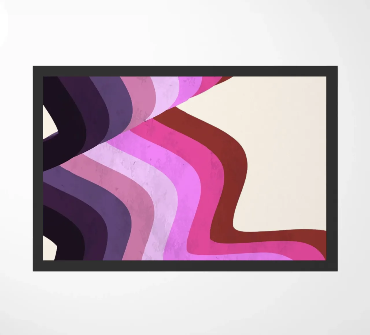 Retro Swirl Abstract - Verner Panton Inspired Wave Art Print doormat by NorwesClub