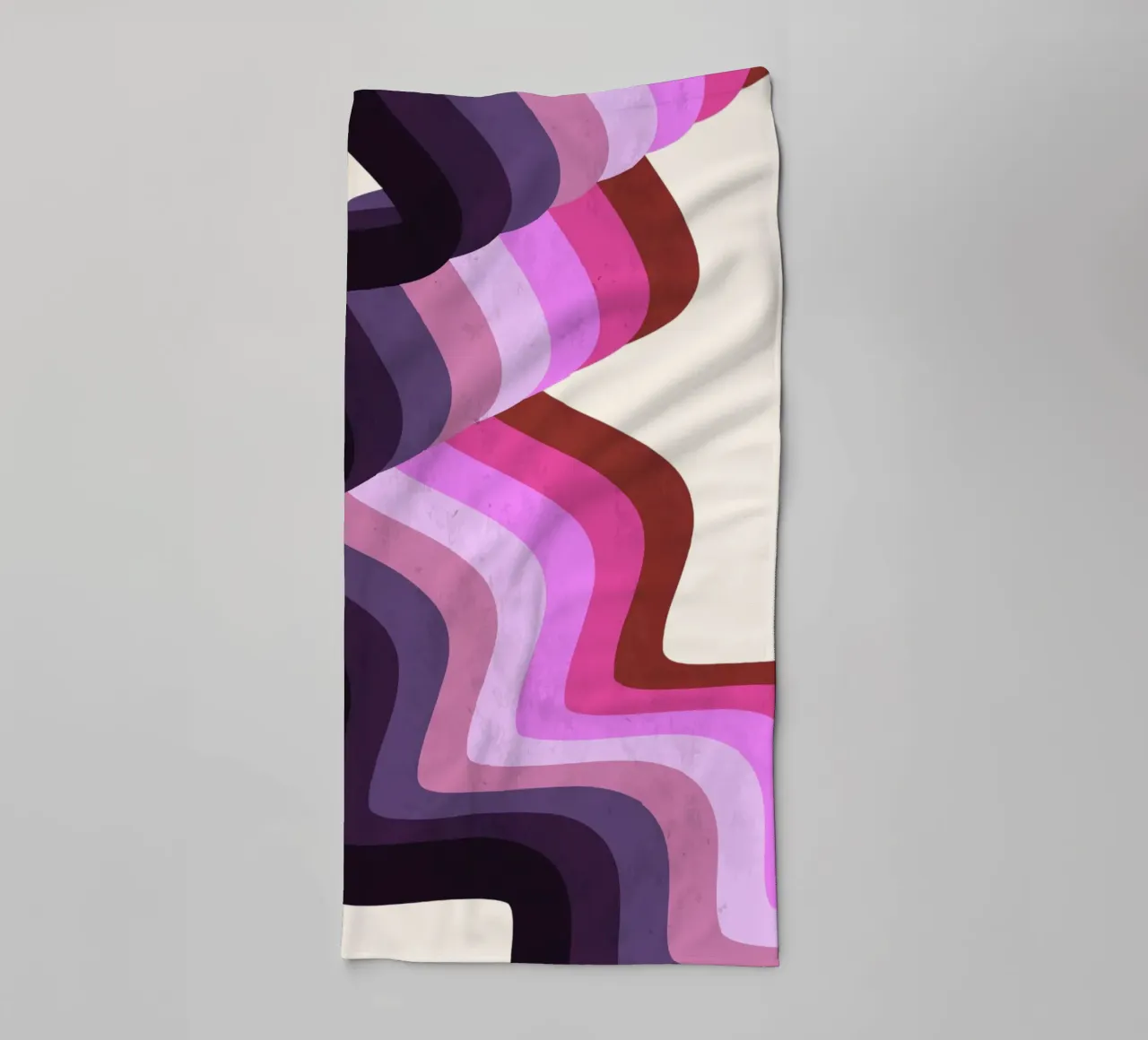 Retro Swirl Abstract - Verner Panton Inspired Wave Art Print towel by NorwesClub