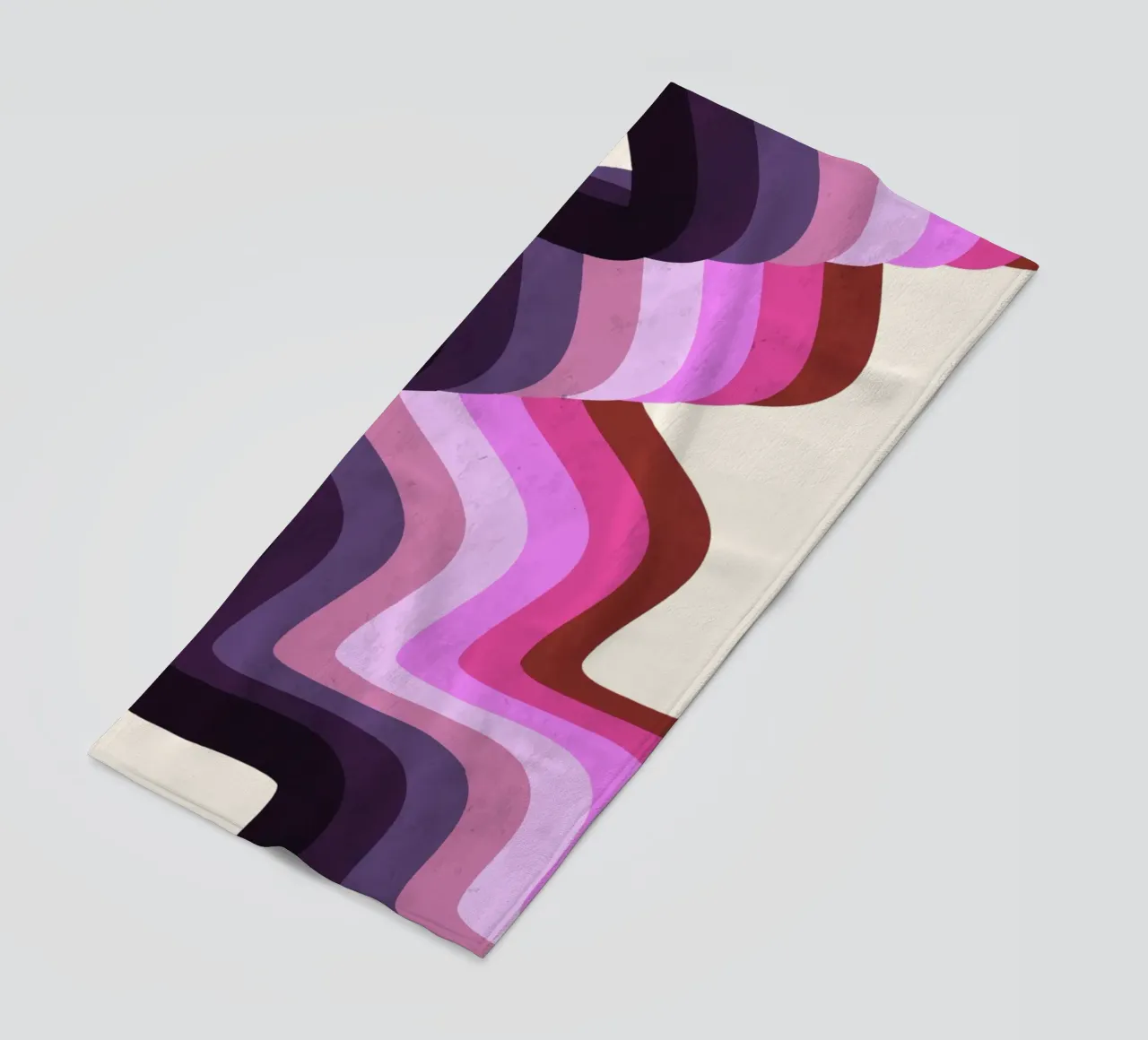 Retro Swirl Abstract - Verner Panton Inspired Wave Art Print beach towel by NorwesClub