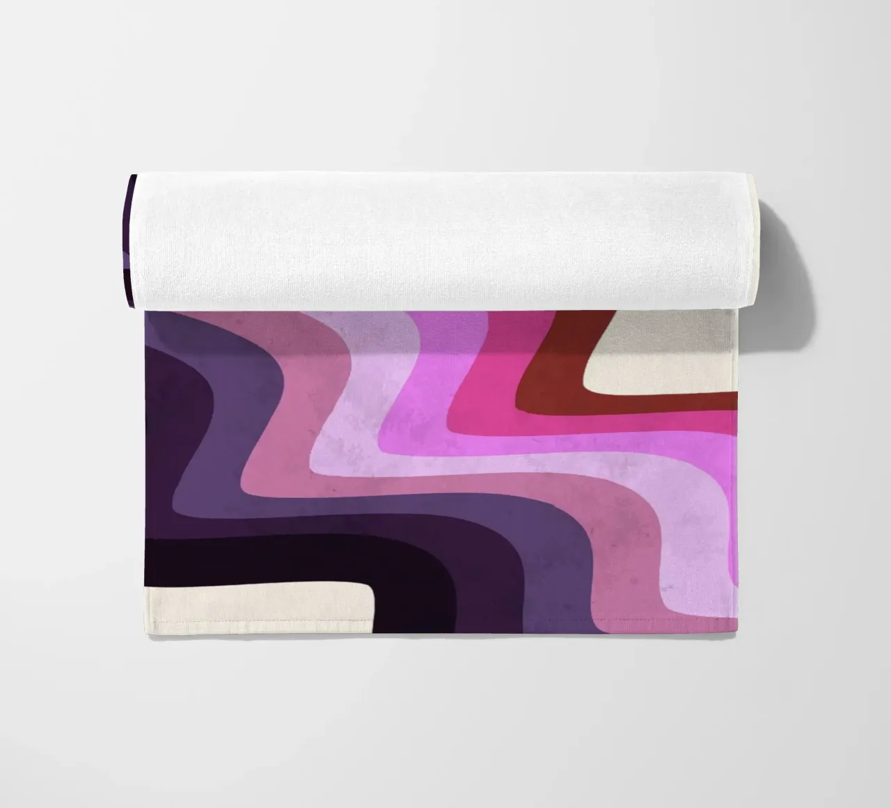 Retro Swirl Abstract - Verner Panton Inspired Wave Art Print beach towel by NorwesClub