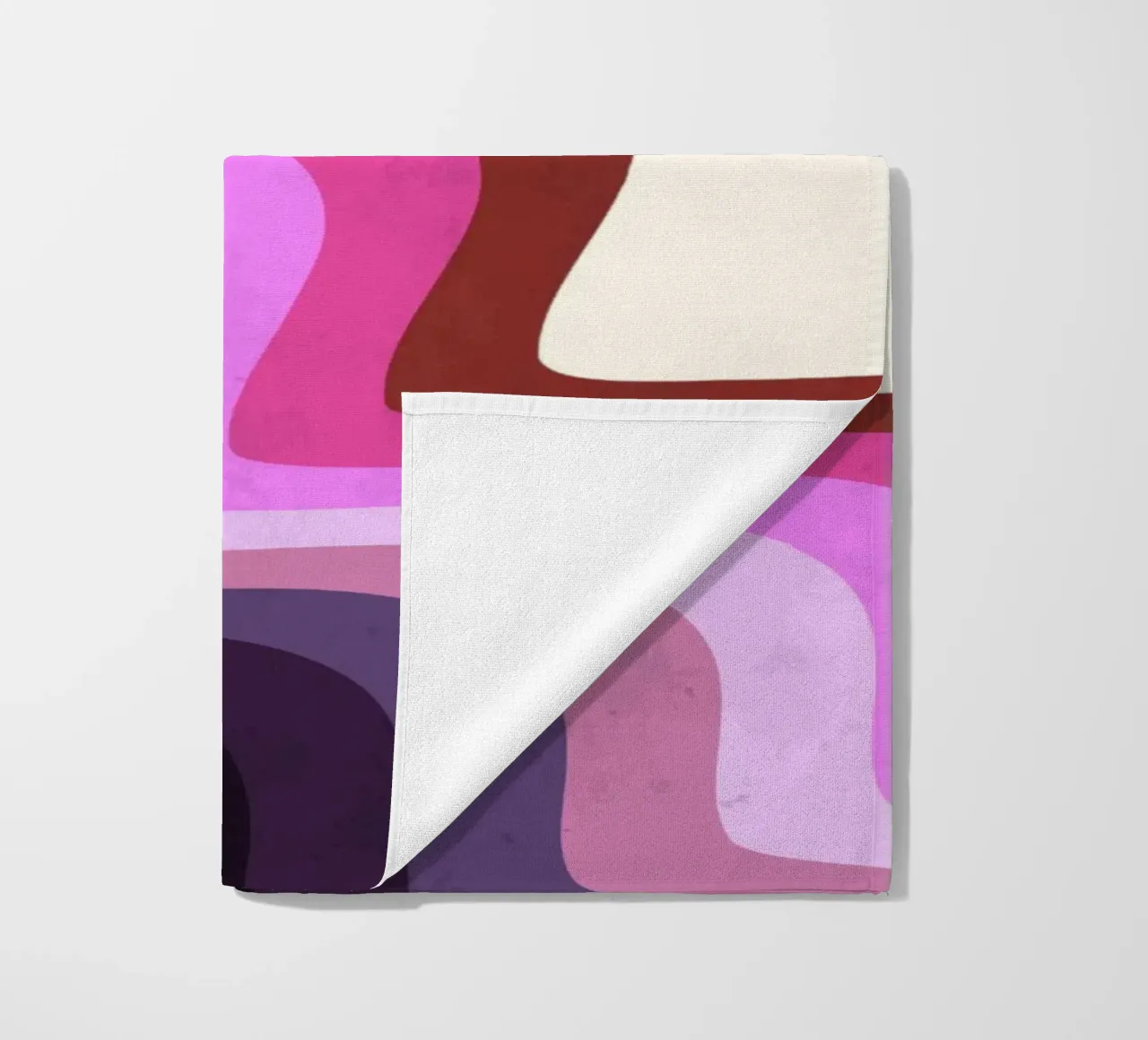 Retro Swirl Abstract - Verner Panton Inspired Wave Art Print beach towel by NorwesClub