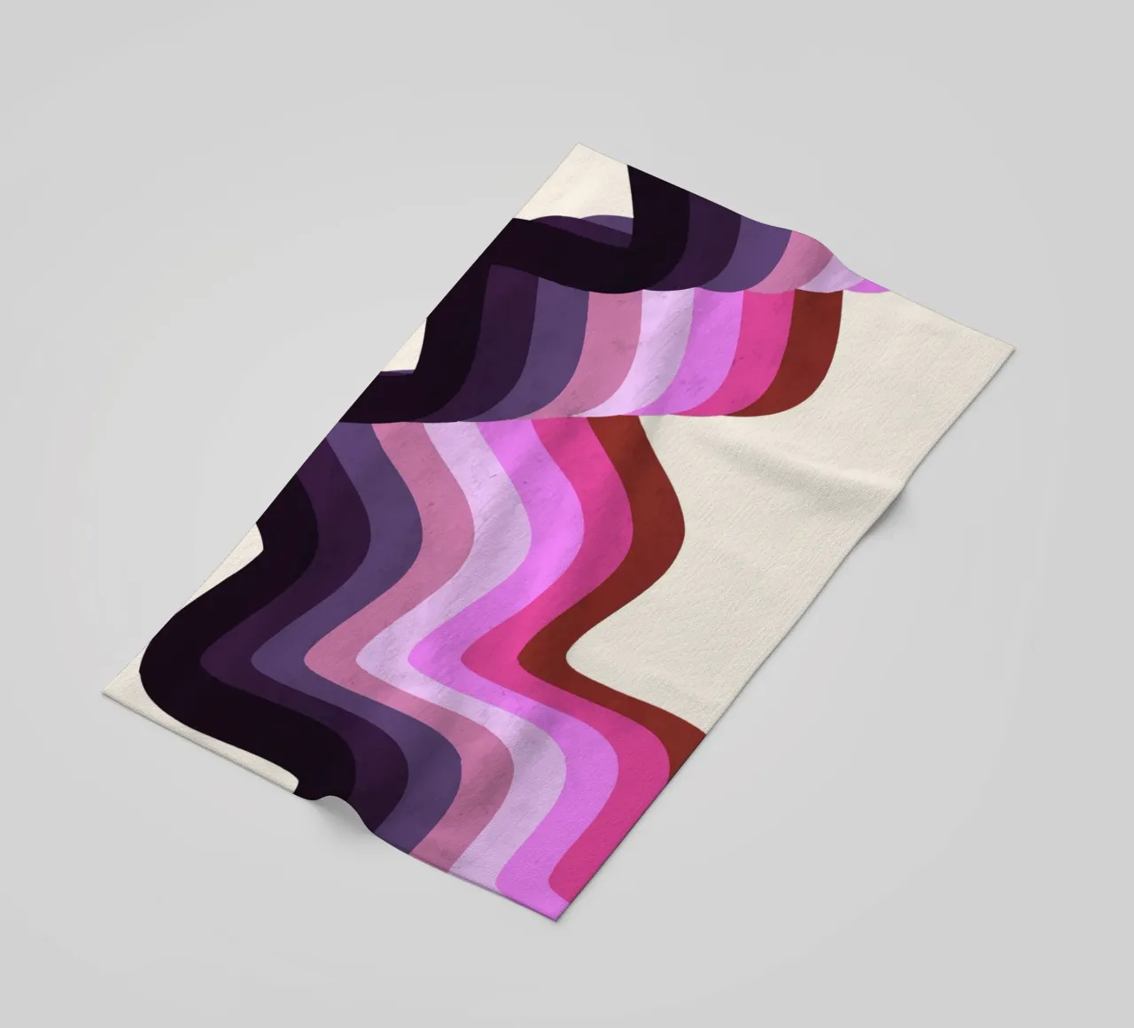 Retro Swirl Abstract - Verner Panton Inspired Wave Art Print beach towel by NorwesClub