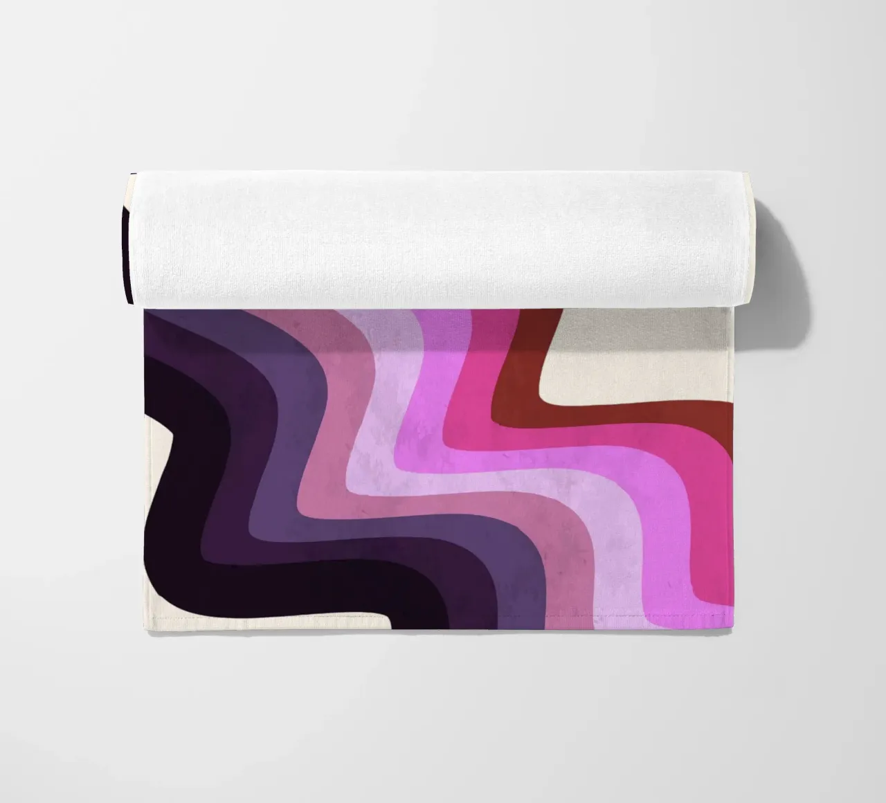 Retro Swirl Abstract - Verner Panton Inspired Wave Art Print beach towel by NorwesClub