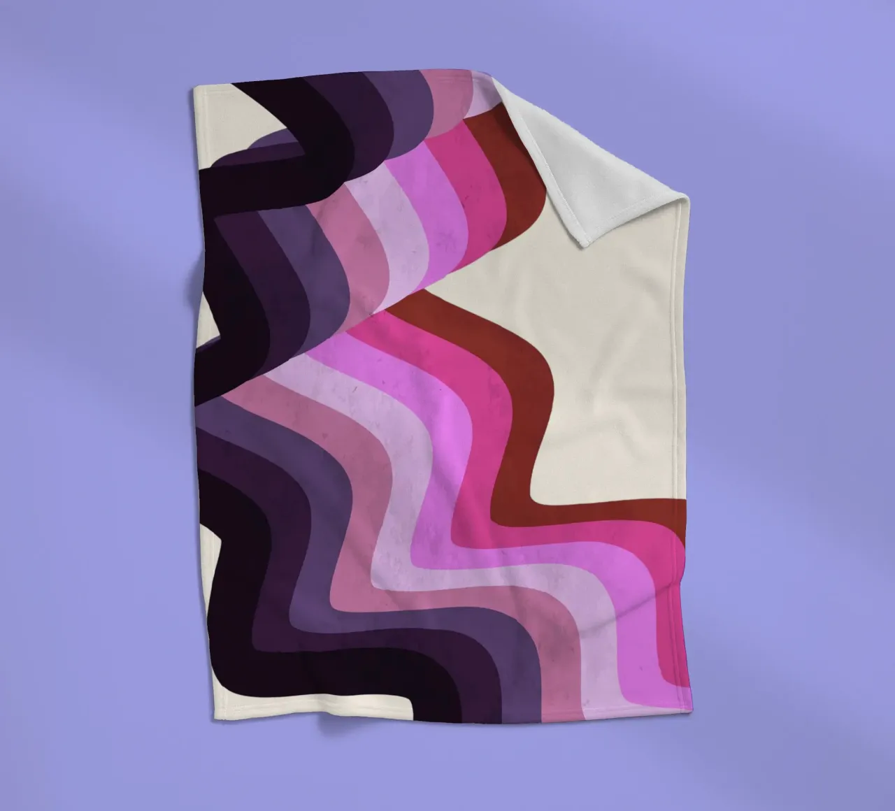 Retro Swirl Abstract - Verner Panton Inspired Wave Art Print fleece blanket by NorwesClub