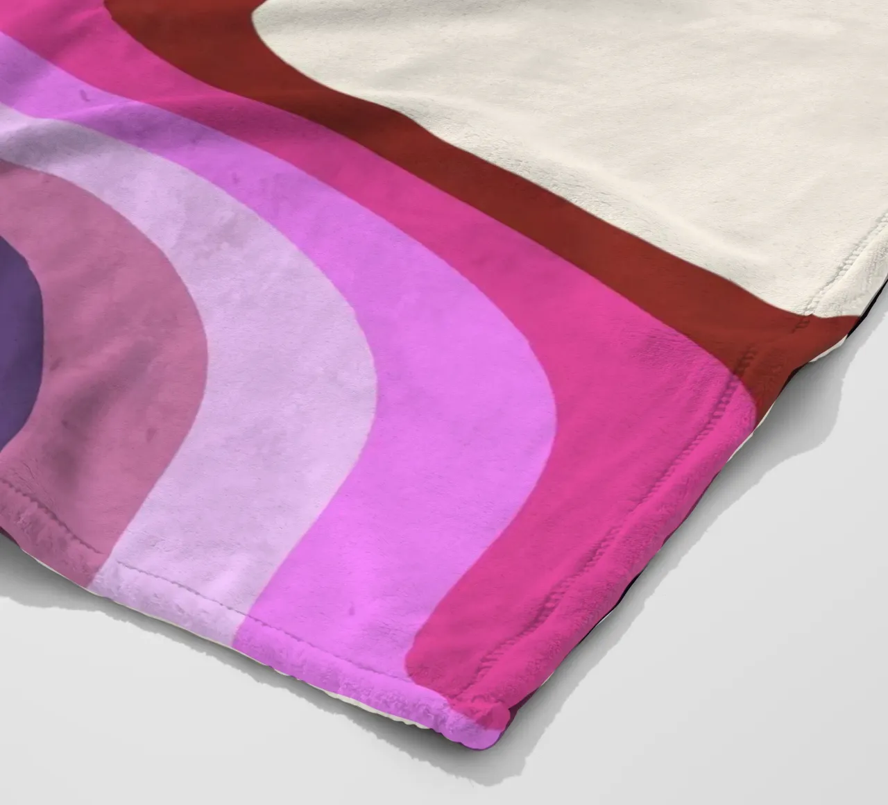 Retro Swirl Abstract - Verner Panton Inspired Wave Art Print fleece blanket by NorwesClub