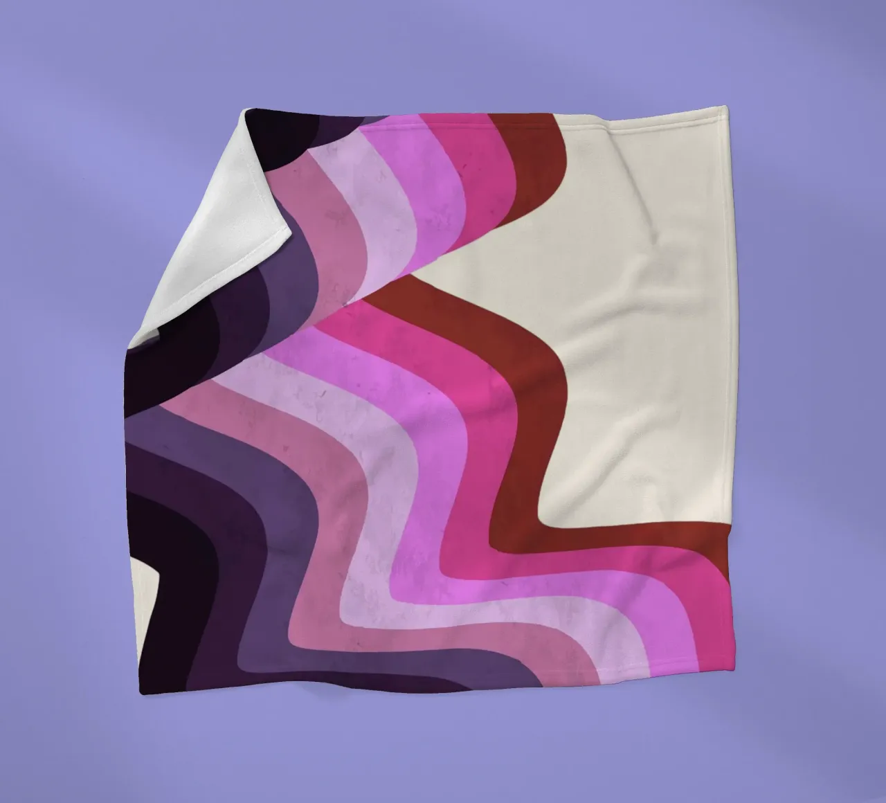 Retro Swirl Abstract - Verner Panton Inspired Wave Art Print fleece blanket by NorwesClub
