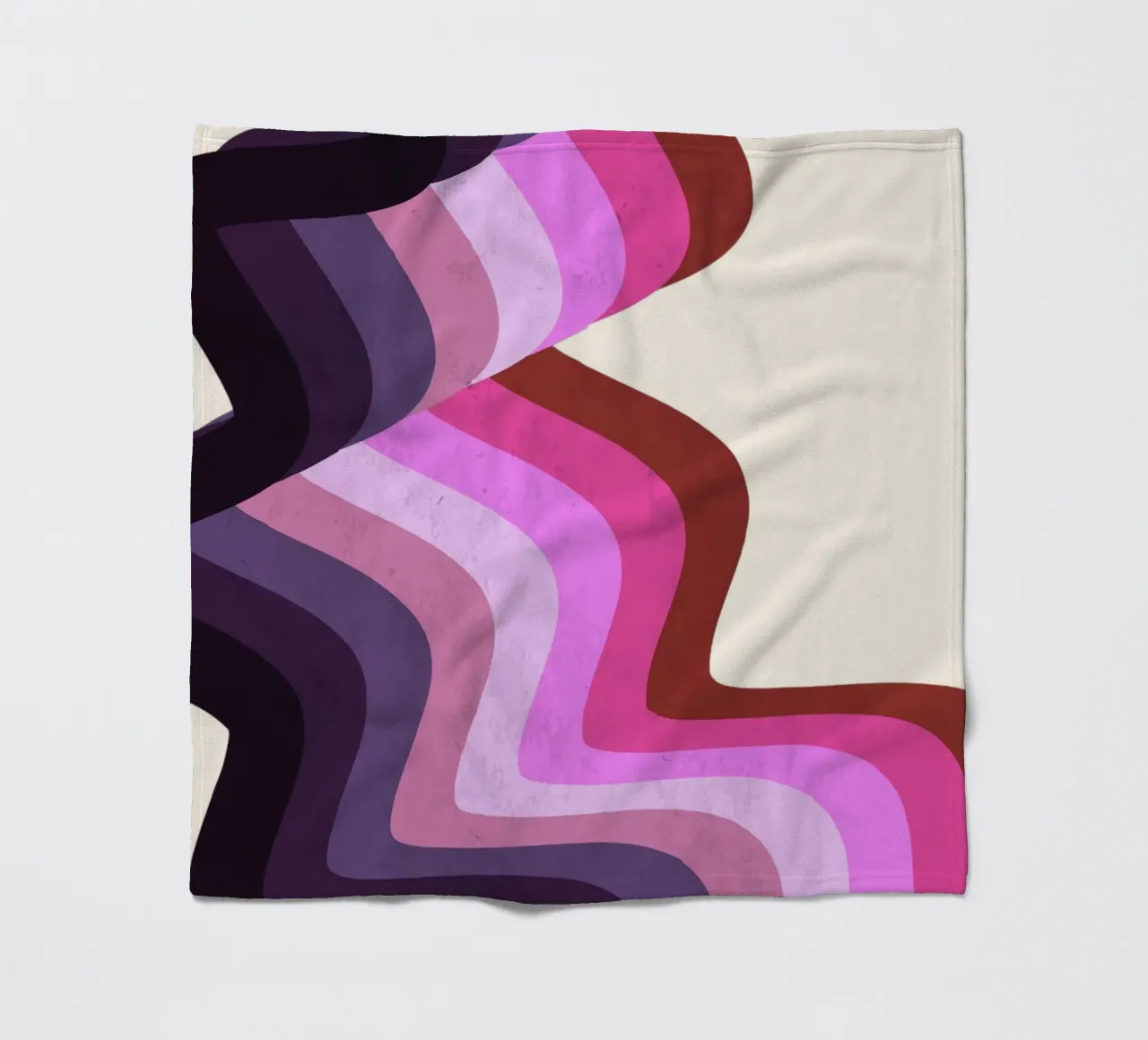 Retro Swirl Abstract - Verner Panton Inspired Wave Art Print fleece blanket by NorwesClub