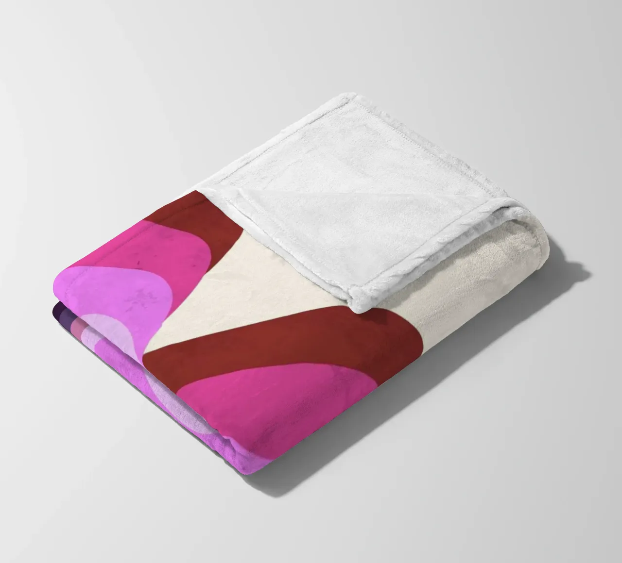 Retro Swirl Abstract - Verner Panton Inspired Wave Art Print fleece blanket by NorwesClub