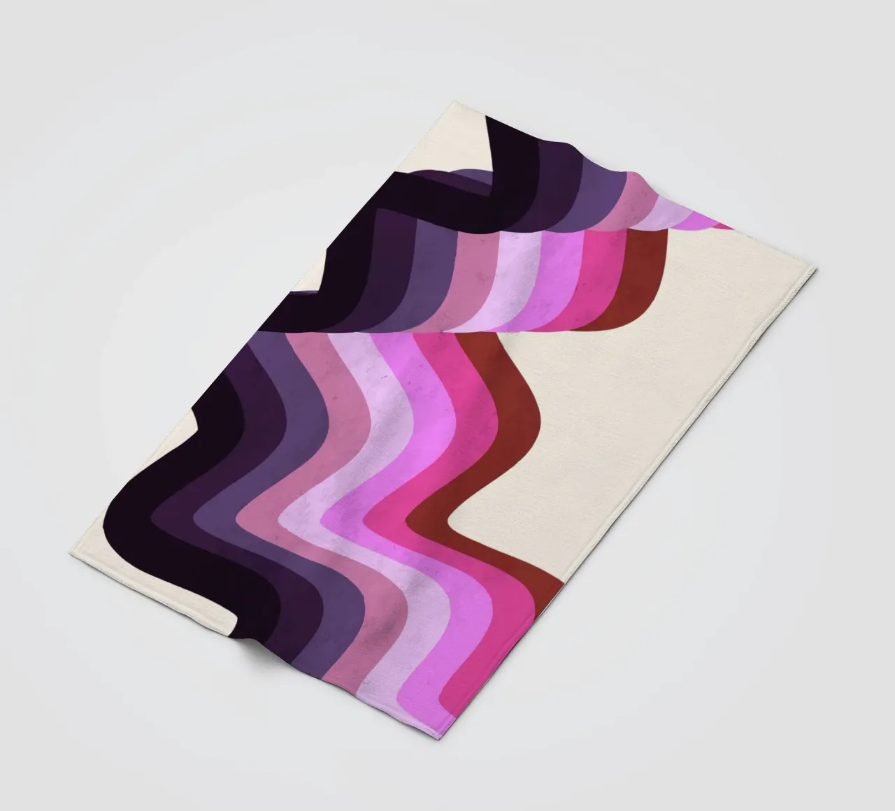 Retro Swirl Abstract - Verner Panton Inspired Wave Art Print fleece blanket by NorwesClub