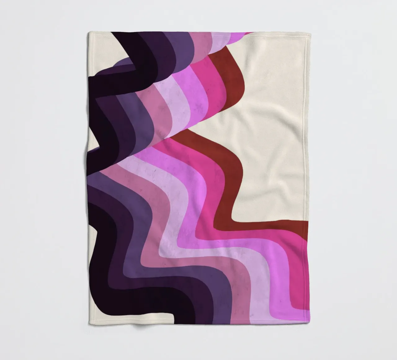 Retro Swirl Abstract - Verner Panton Inspired Wave Art Print fleece blanket by NorwesClub