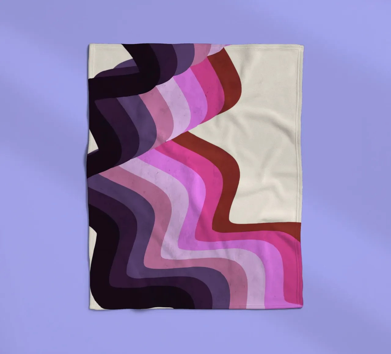 Retro Swirl Abstract - Verner Panton Inspired Wave Art Print fleece blanket by NorwesClub