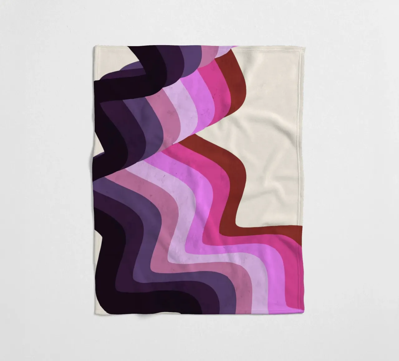 Retro Swirl Abstract - Verner Panton Inspired Wave Art Print fleece blanket by NorwesClub