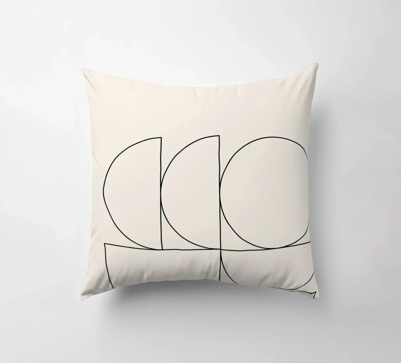 Astrazione geometrica minimalista: Composizione di forme moderne P cuscino da NorwesClub