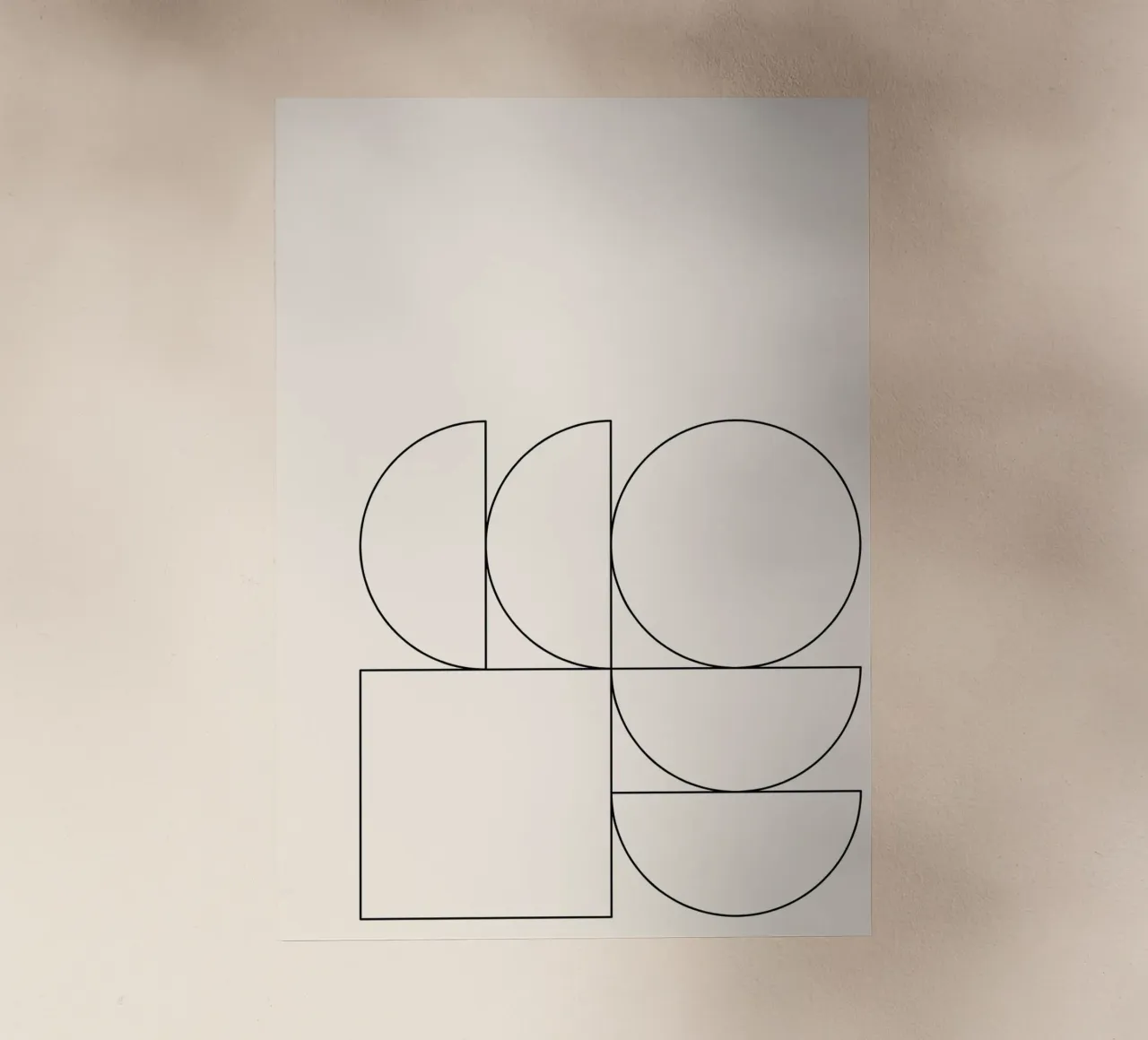 Astrazione geometrica minimalista: Composizione di forme moderne P pellicola backlit da NorwesClub