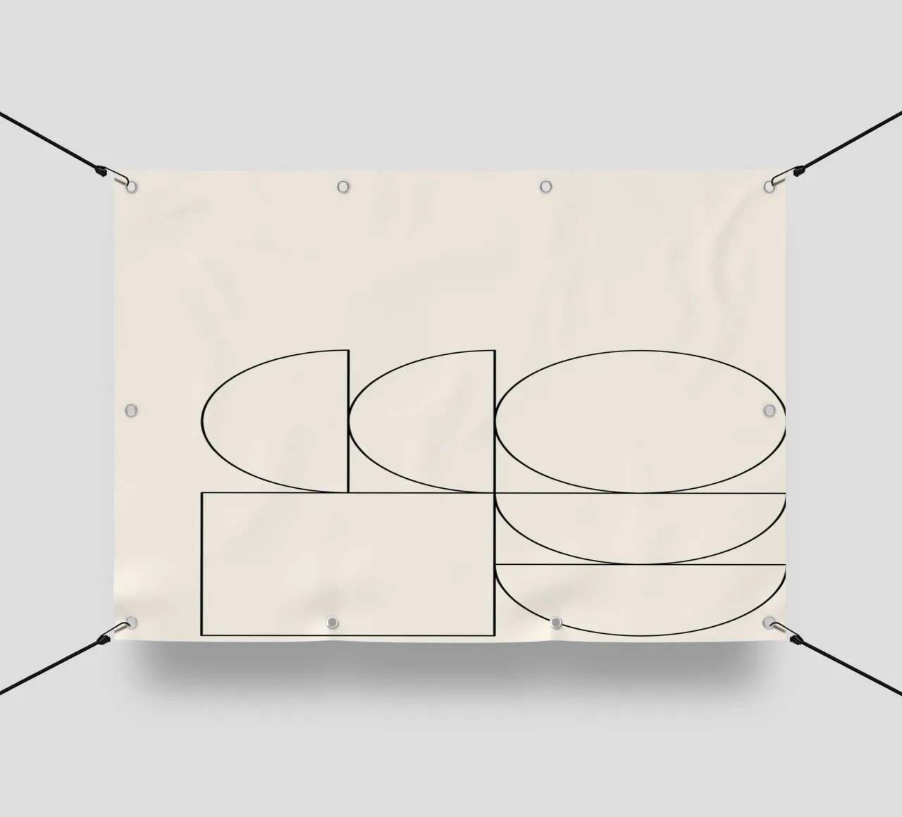 Astrazione geometrica minimalista: Composizione di forme moderne P telo in pvc da NorwesClub