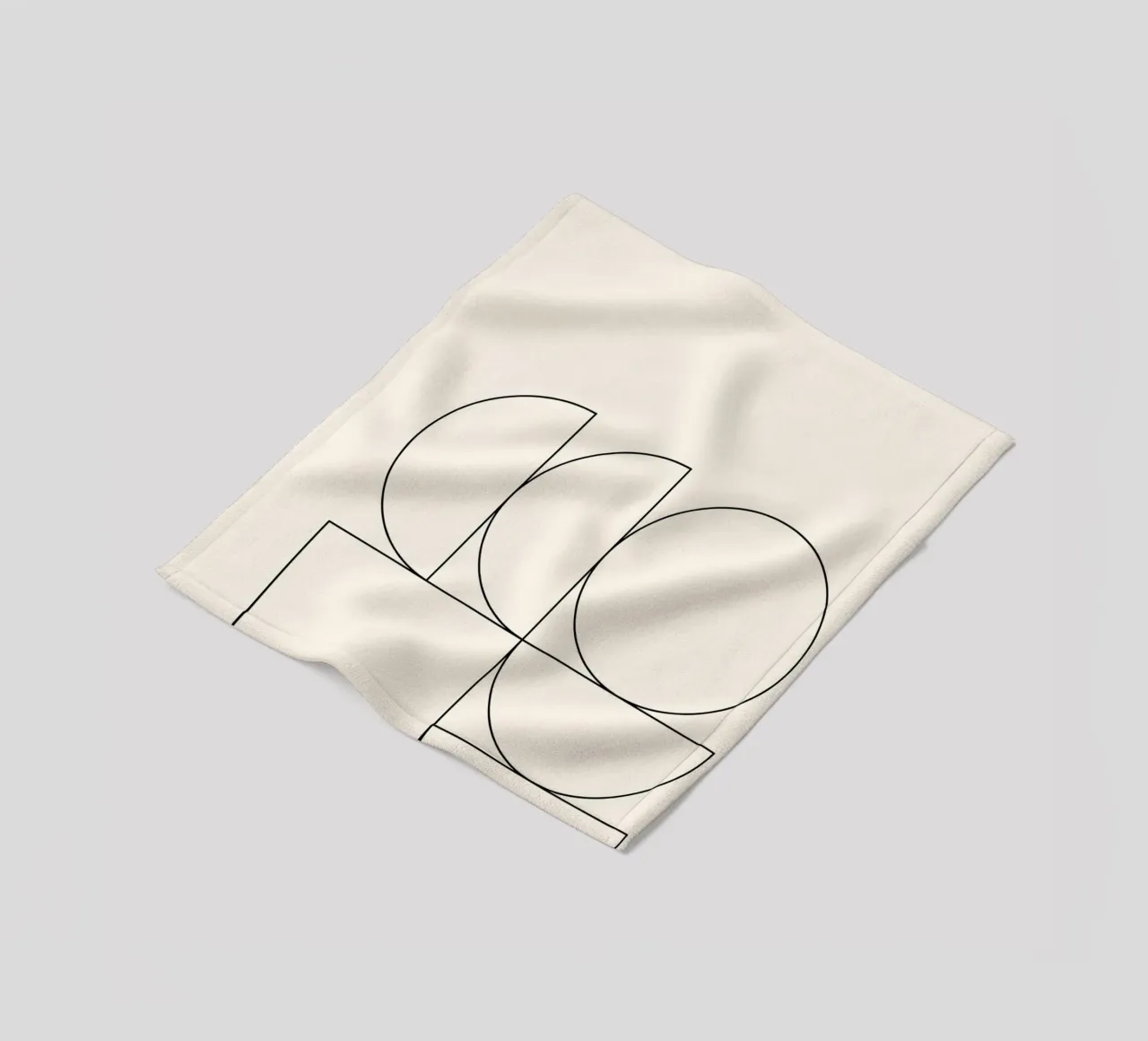 Minimalist Geometric Abstraction: Modern Shape Composition P fleece blanket by NorwesClub