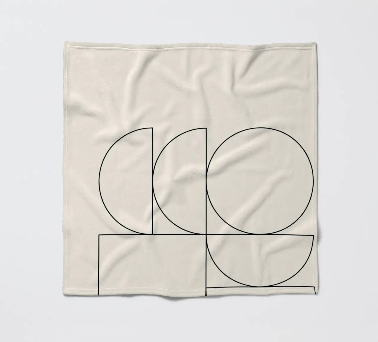 Minimalist Geometric Abstraction: Modern Shape Composition P fleece blanket by NorwesClub