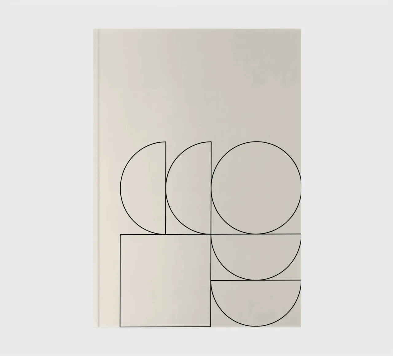 Minimalist Geometric Abstraction: Modern Shape Composition P notebook by NorwesClub