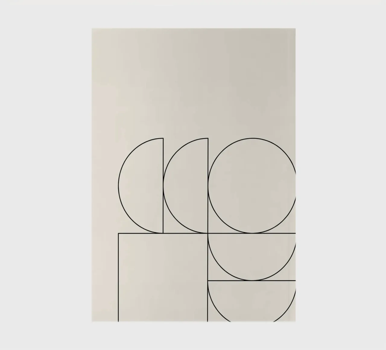 Minimalist Geometric Abstraction: Modern Shape Composition P notebook by NorwesClub