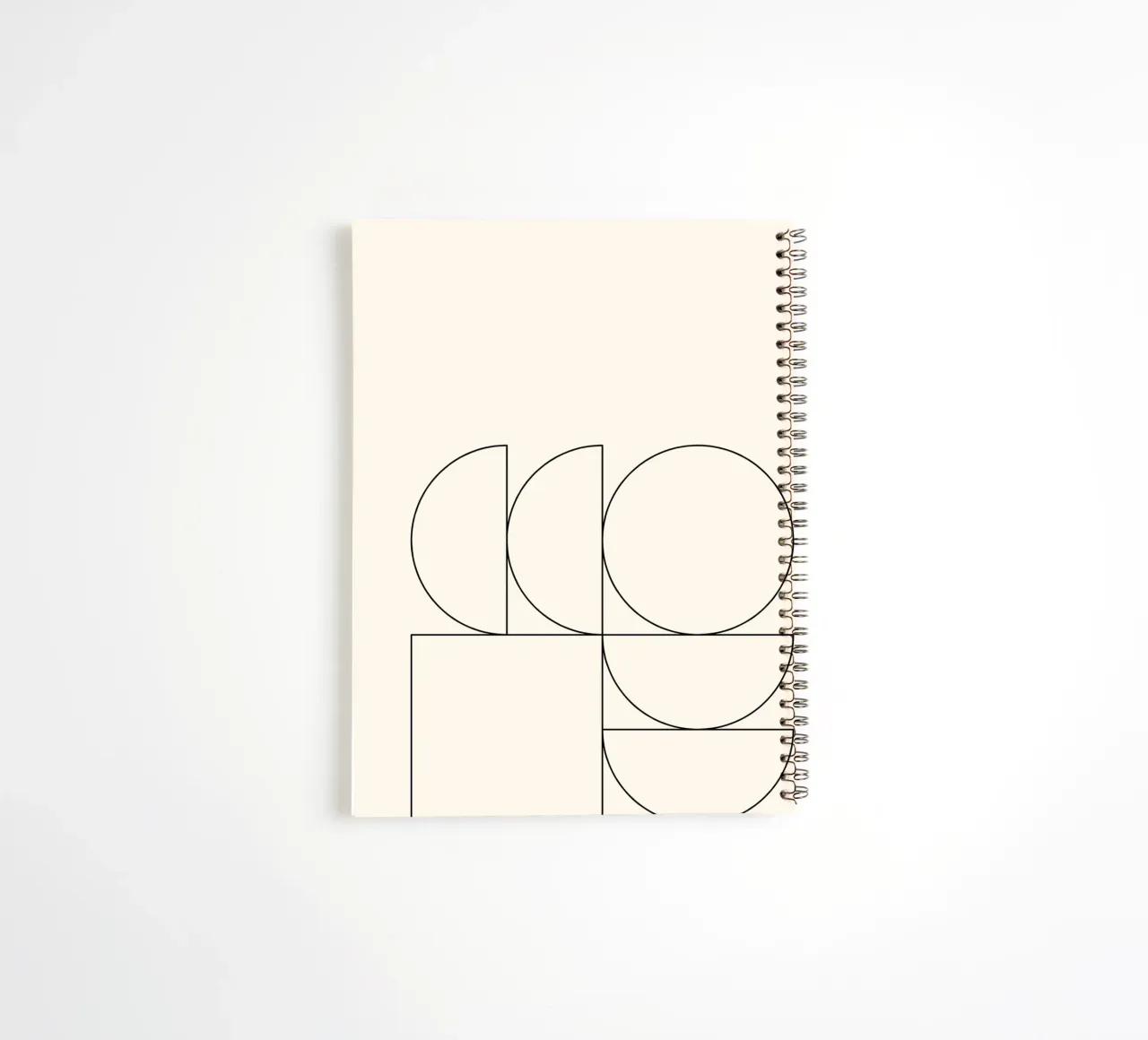Minimalist Geometric Abstraction: Modern Shape Composition P spiral notebook by NorwesClub