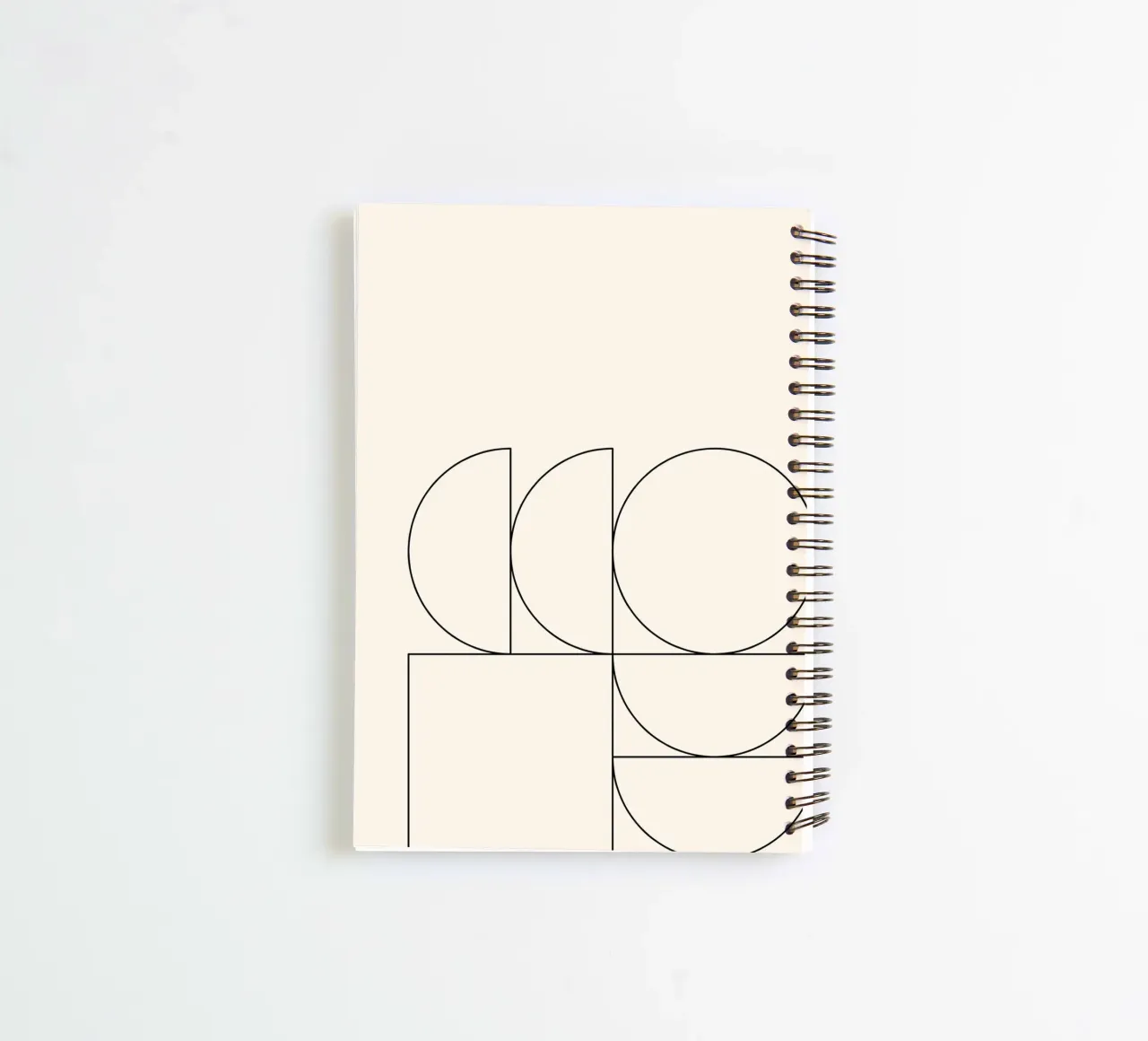 Minimalist Geometric Abstraction: Modern Shape Composition P spiral notebook by NorwesClub