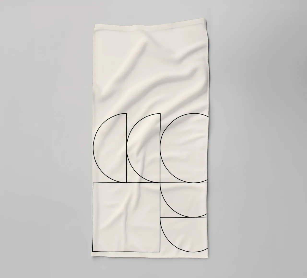 Minimalist Geometric Abstraction: Modern Shape Composition P towel by NorwesClub