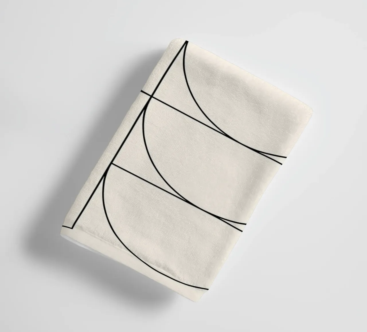 Minimalist Geometric Abstraction: Modern Shape Composition P towel by NorwesClub