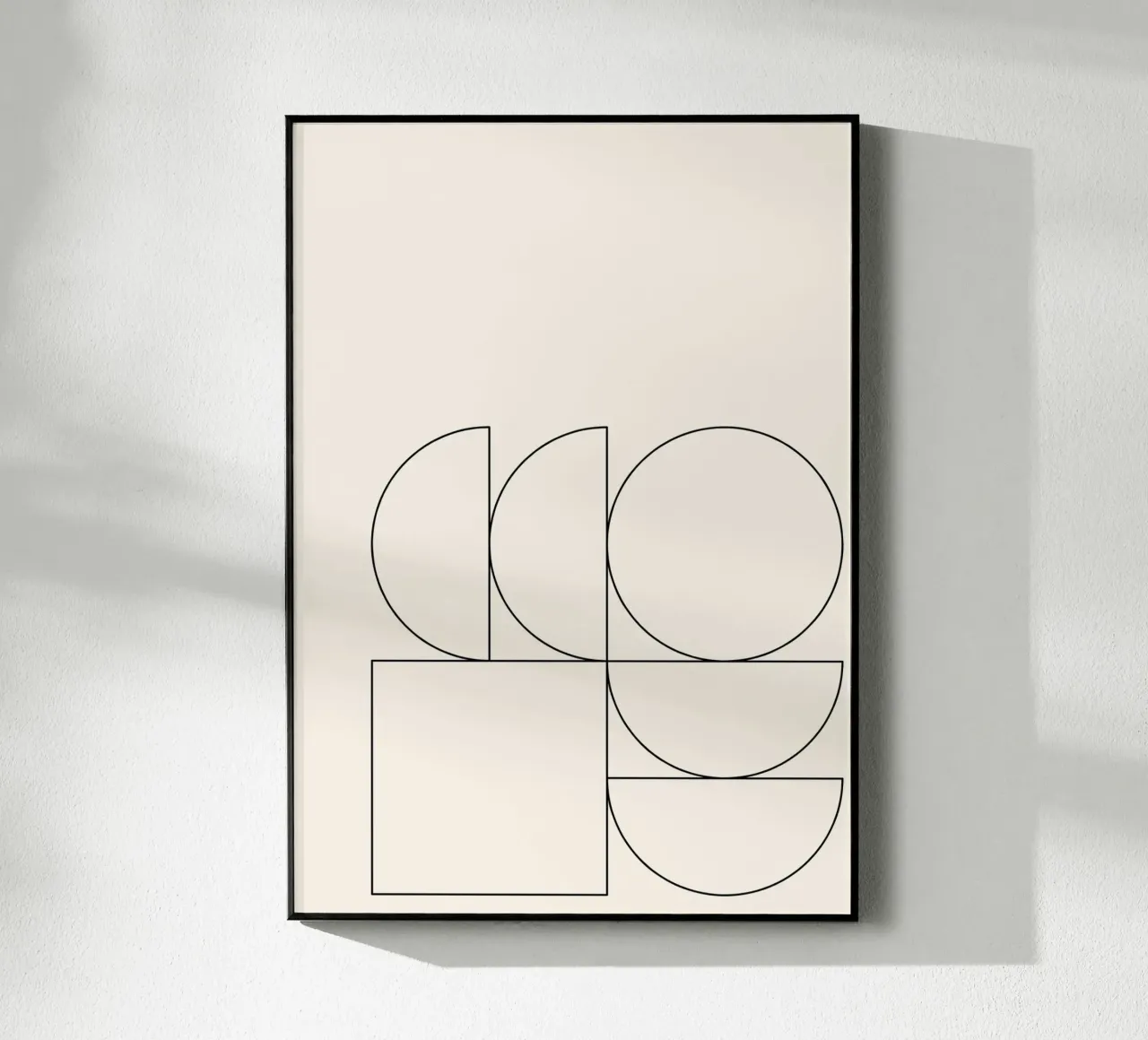 Astrazione geometrica minimalista: Composizione di forme moderne P plexiglass da NorwesClub