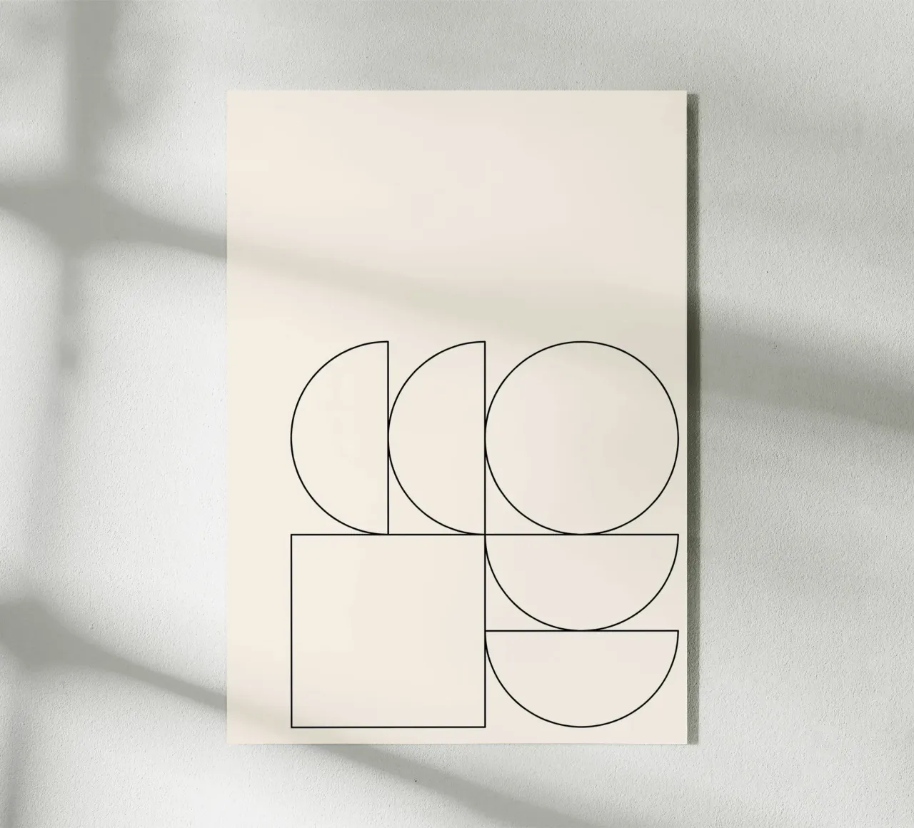 Astrazione geometrica minimalista: Composizione di forme moderne P plexiglass da NorwesClub
