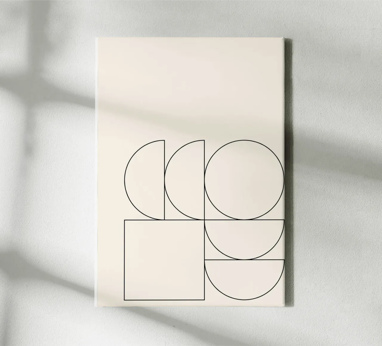 Minimalist Geometric Abstraction: Modern Shape Composition P canvas by NorwesClub