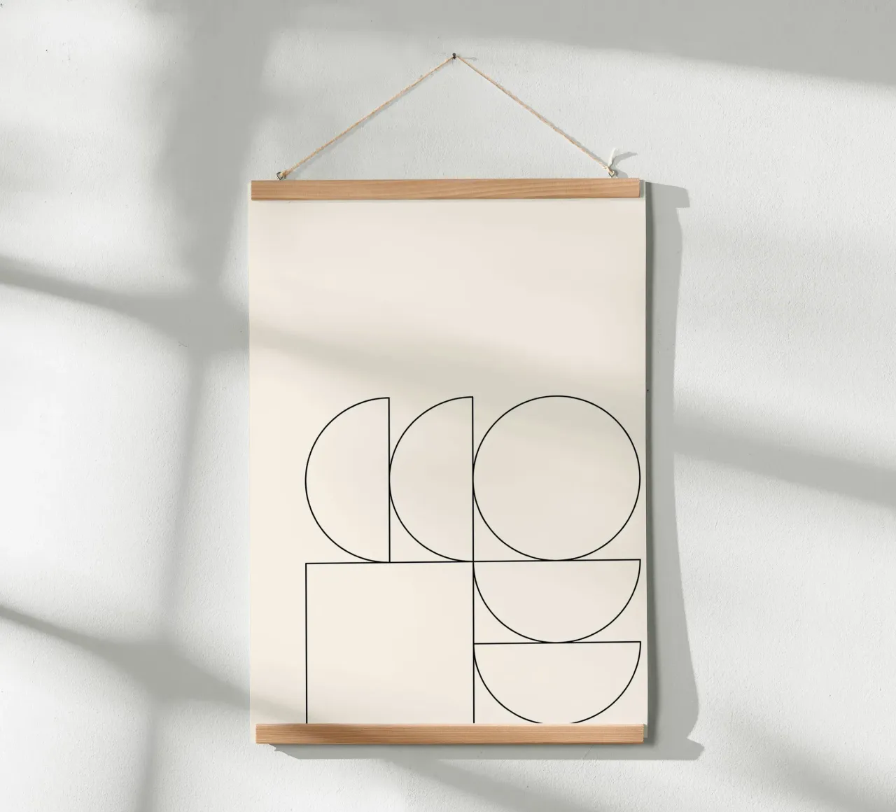 Minimalist Geometric Abstraction: Modern Shape Composition P hahnemühle by NorwesClub