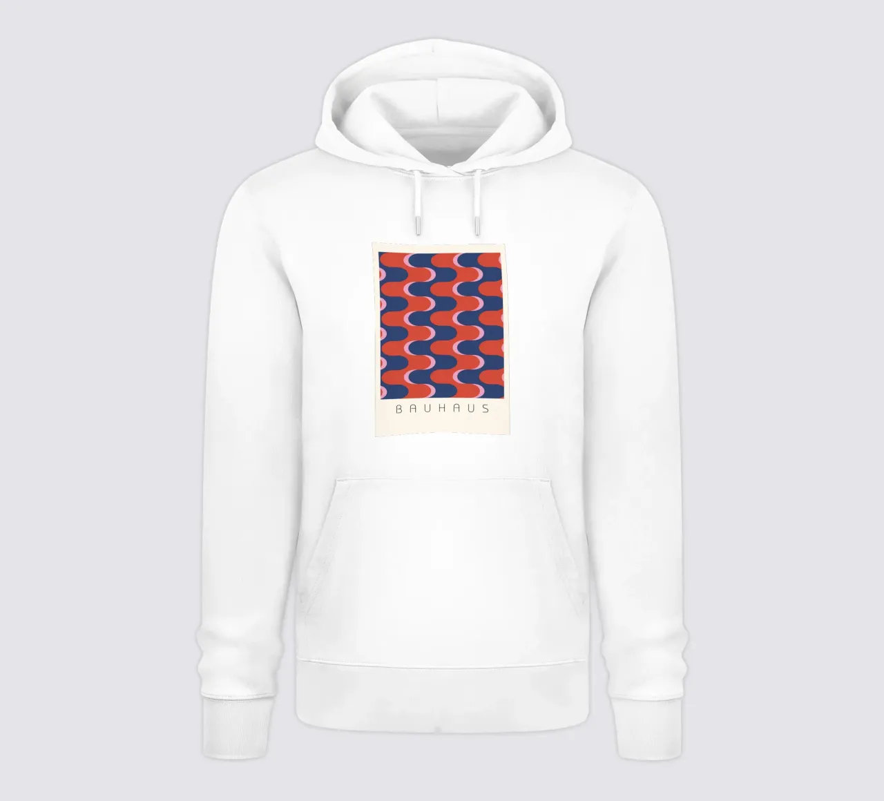 Bauhaus Groovy Waves: Retro Geometric Abstract Art Print sudadera con capucha de NorwesClub