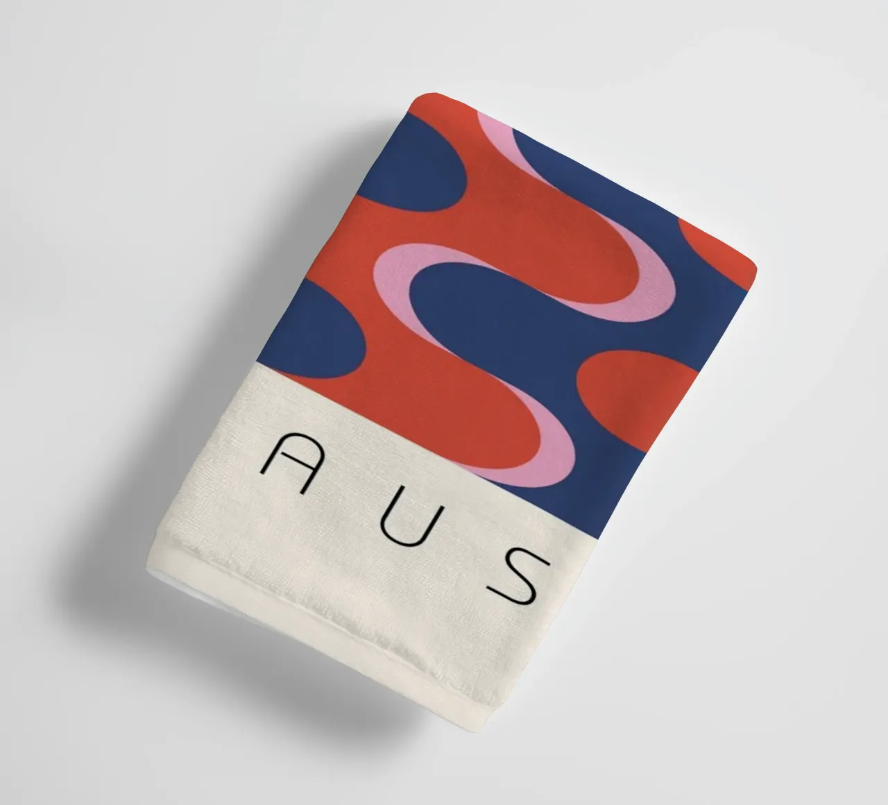 Bauhaus Groovy Waves: Retro Geometric Abstract Art Print towel by NorwesClub
