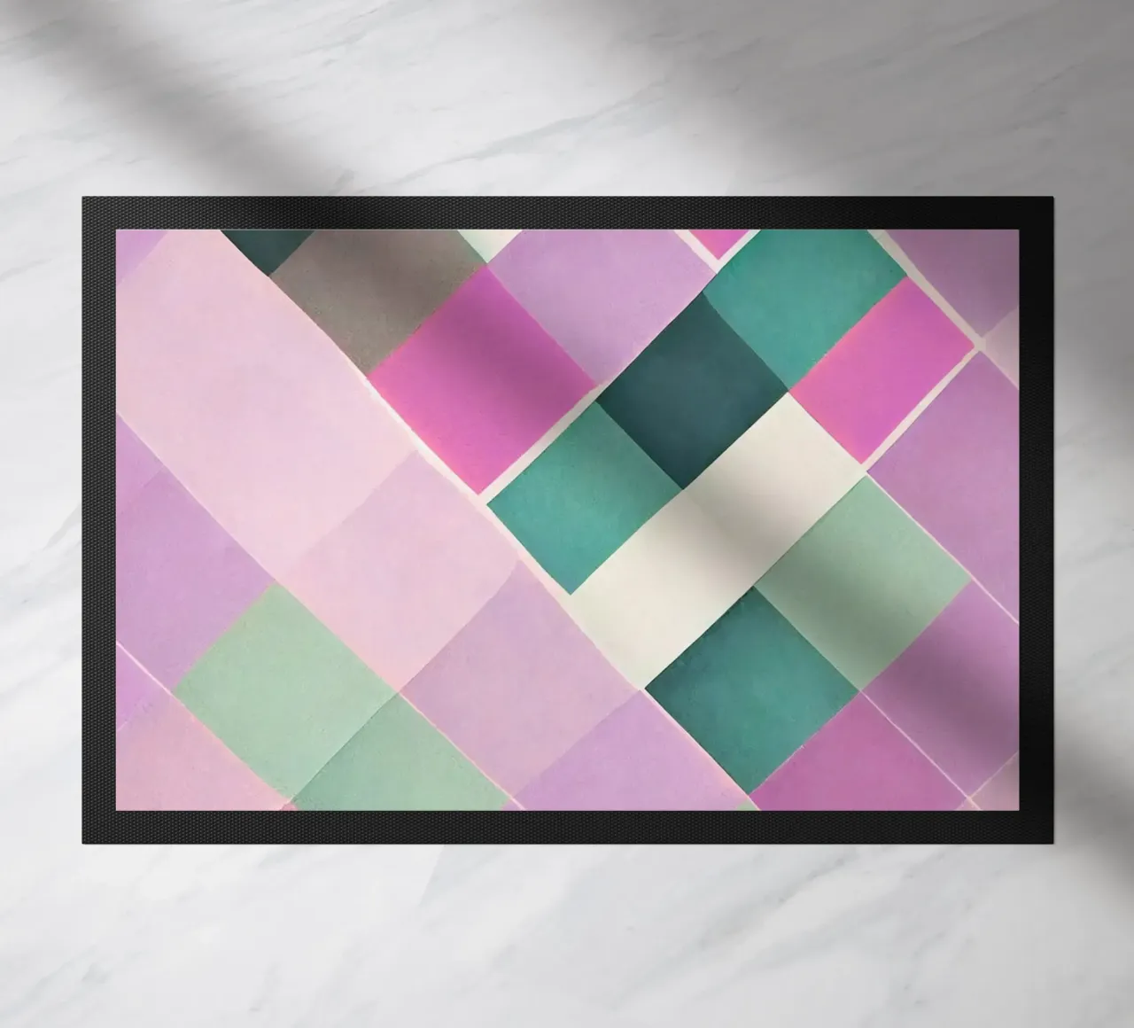 Illusione Op Art: Stampa geometrica astratta ispirata a Vasarely zerbino da NorwesClub