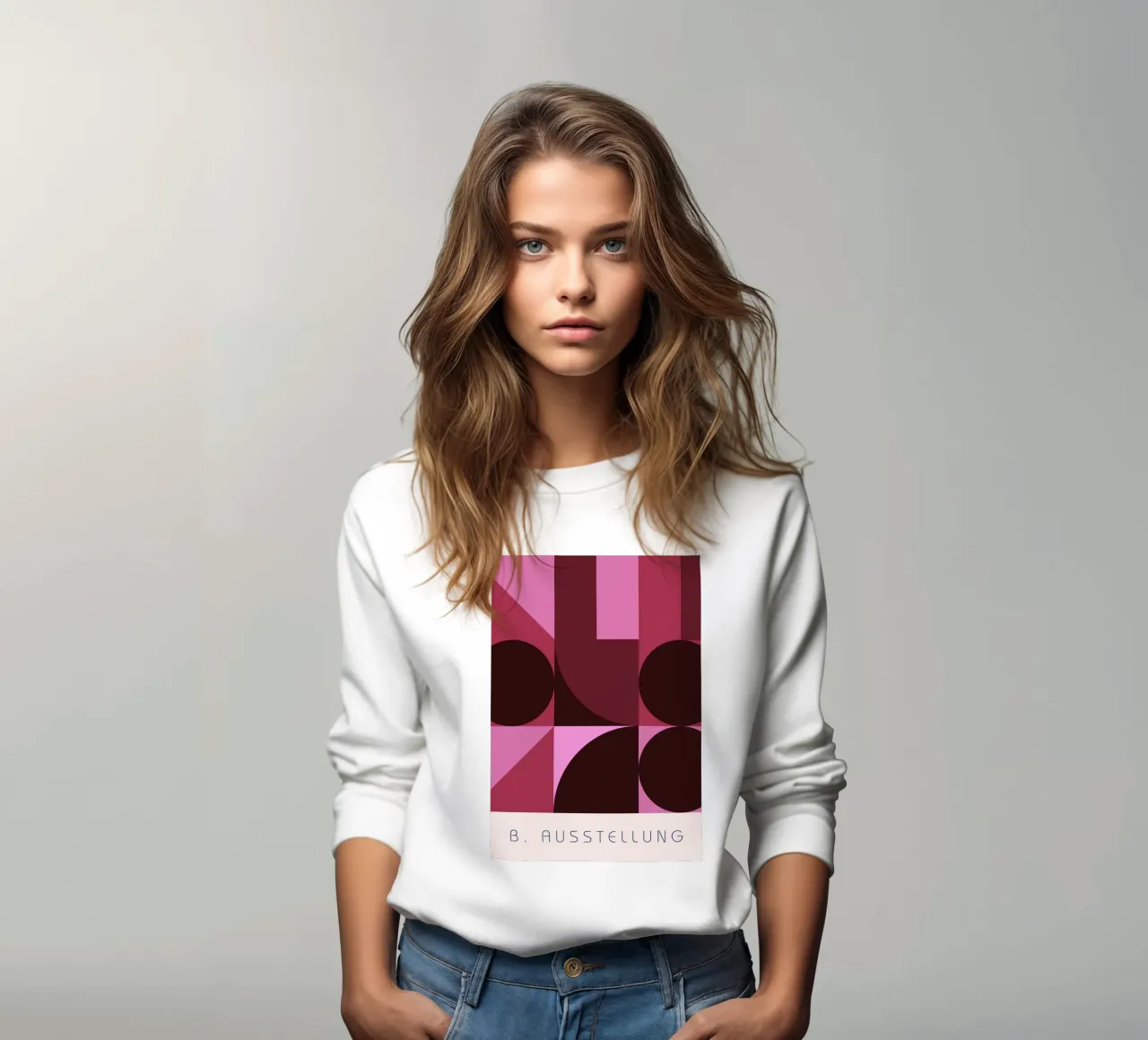 B. Mostra: Swiss Design Geometrico Astratto Rosa felpa da NorwesClub